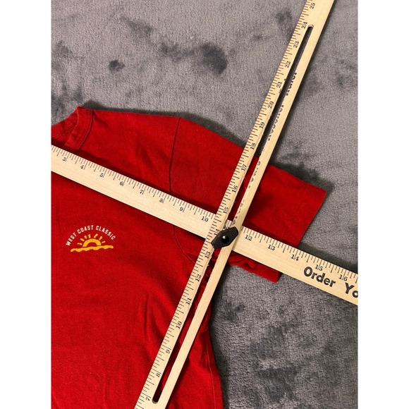Vintage Abercrombie Fitch Red West Coast Classic Surf Tee Men's S‎ Single Stitch - Picture 6 of 8